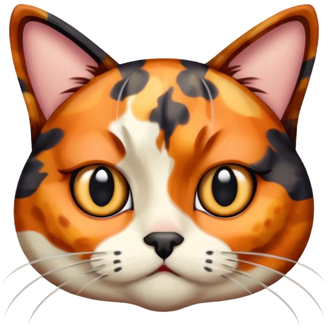 Tortious shell cat with schizophrenia emoji