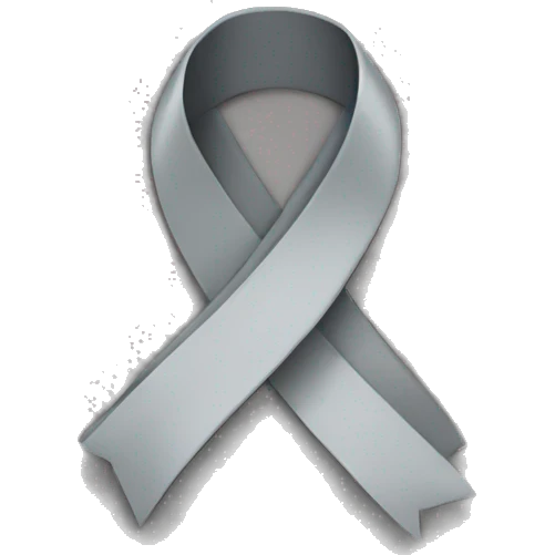 Grey ribbon emoji