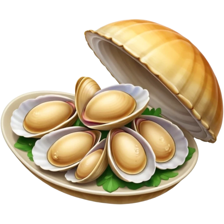 opened clams with meat emoji