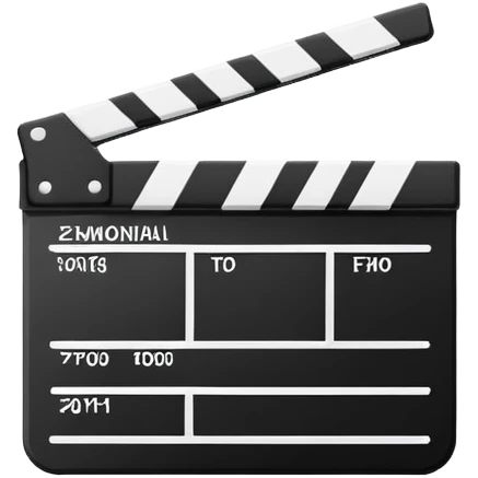 ultra minimalist clapperboard symbol, just a rectangle and a diagonal line, nothing more emoji