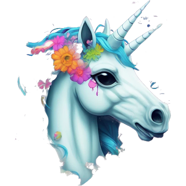 Graffiti Trippy patchwork Zombie Pegasus unicorn psychedelic flowers floral groovy art neon rave raving emoji