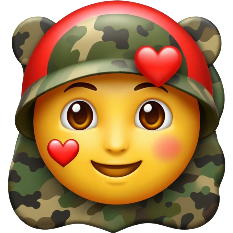 Love imoji with Army bd colour emoji