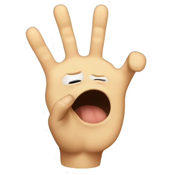 crying emoji with fingers help up to head  emoji