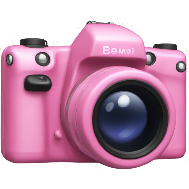 A pink digital camera emoji