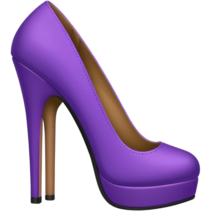 royal purple heels, cosmetics and bag emojis emoji