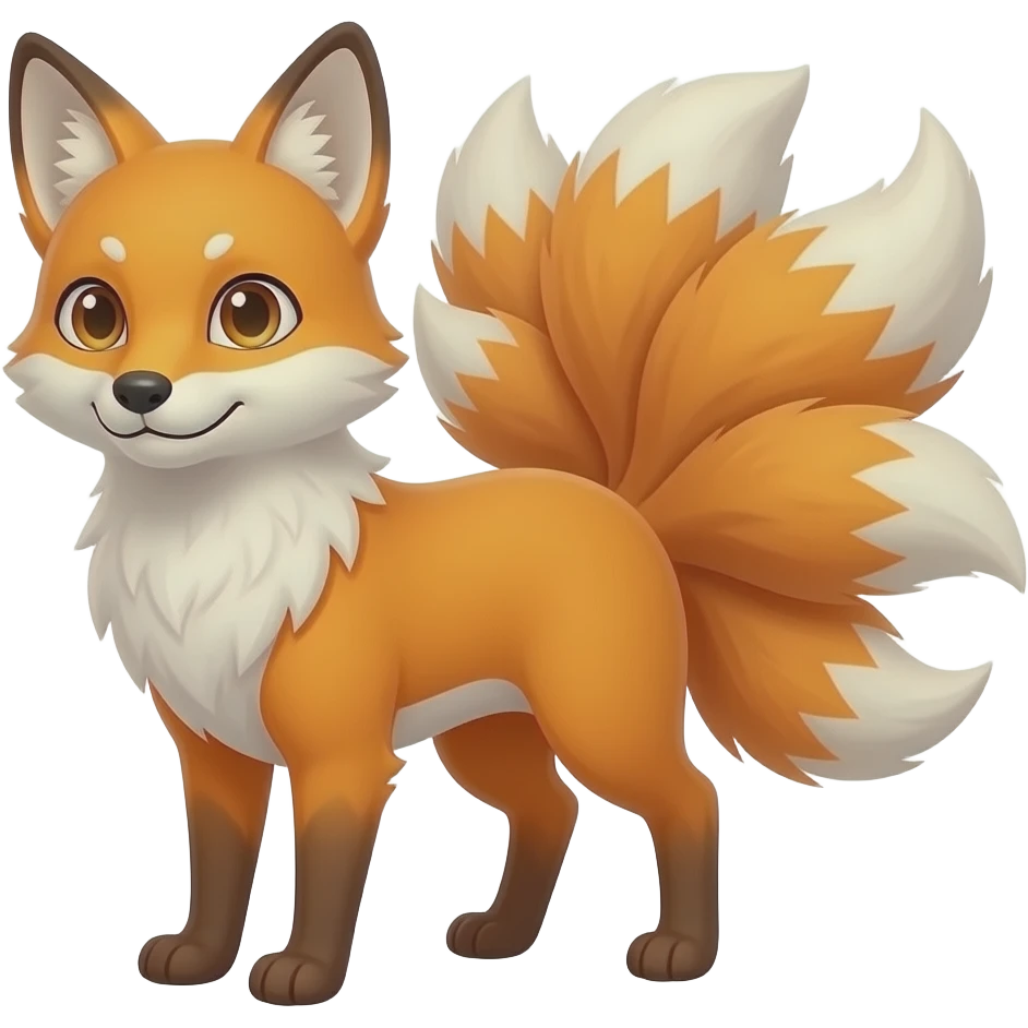 Kitsune with nine tails emoji