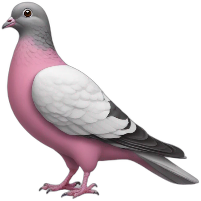 pink female pigeon emoji