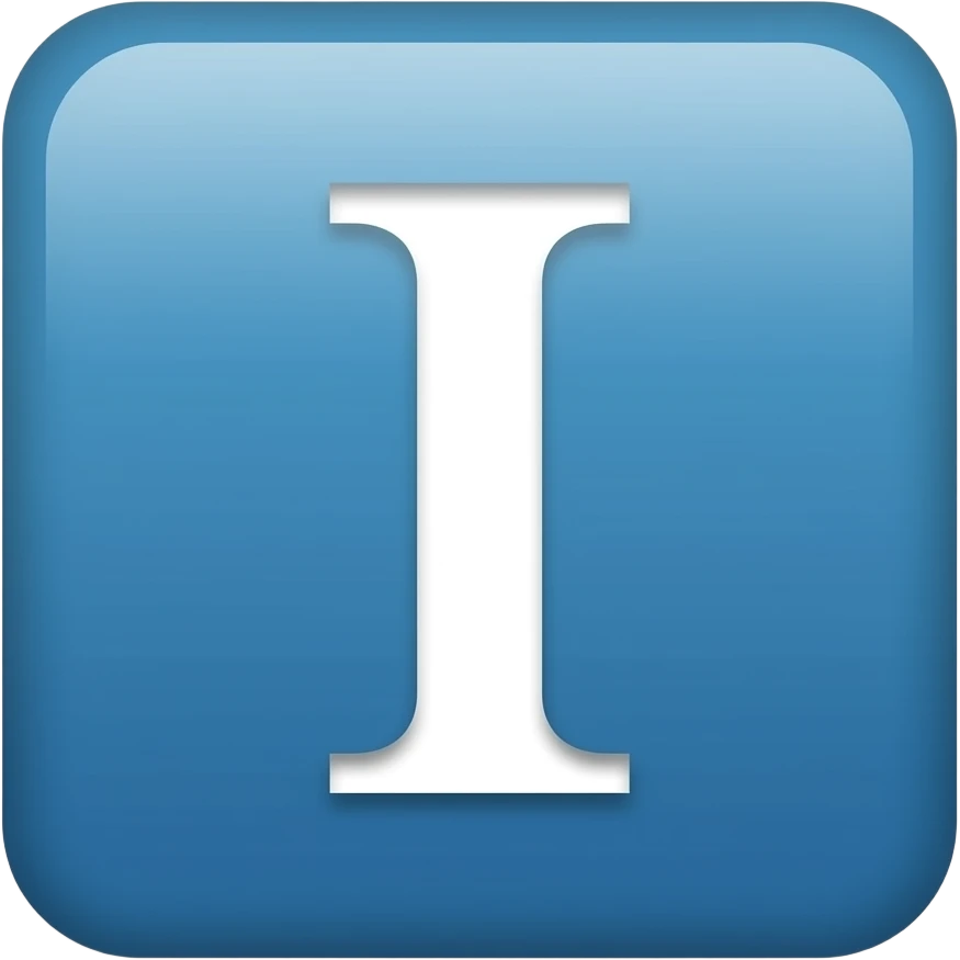 Emoji de un signo de información ℹ️ que diga I en forma de un cuadro emoji