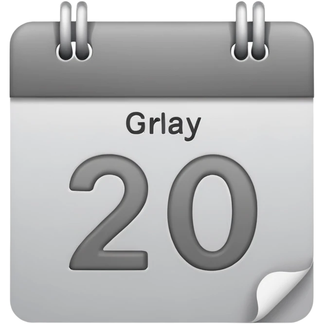 grey date calendar with number 29 emoji