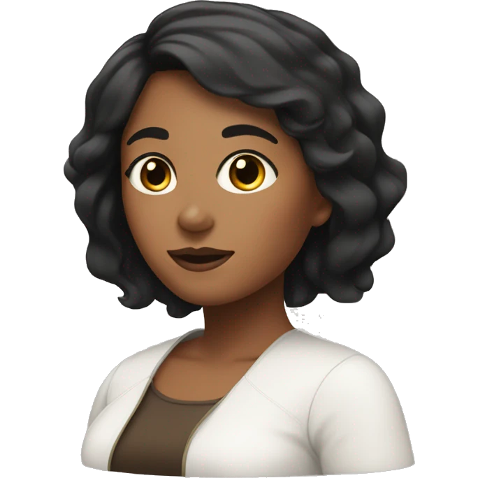 Brown skin woman with short black hair and white woman with long brown hair  emoji