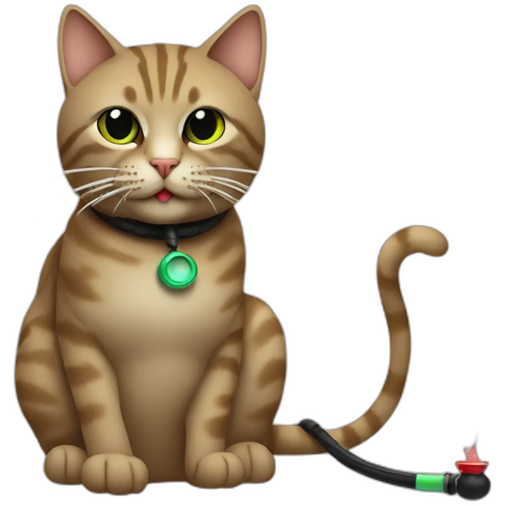 Cat smoke a hookah emoji