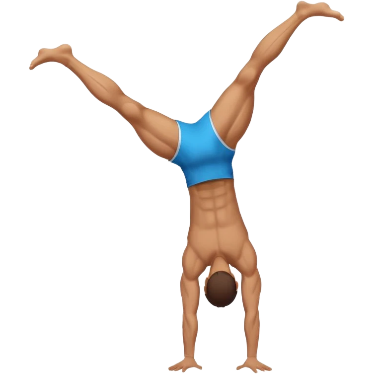 A person who make a on arme handstand in calisthenics emoji