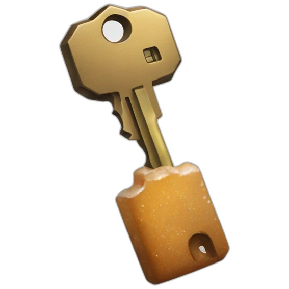 housekey with salt on the tip emoji