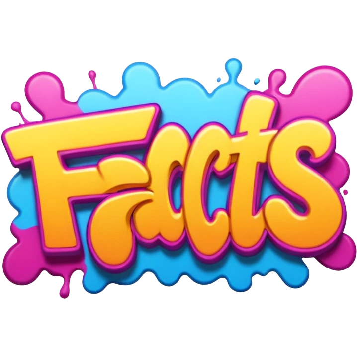 THE WORD FACTS in graffiti emoji