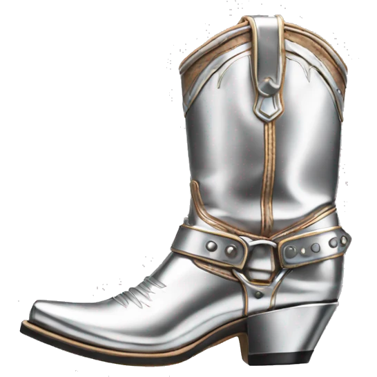 Chromed cowboy boots emoji