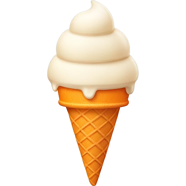Creamsicle ice cream cone emoji