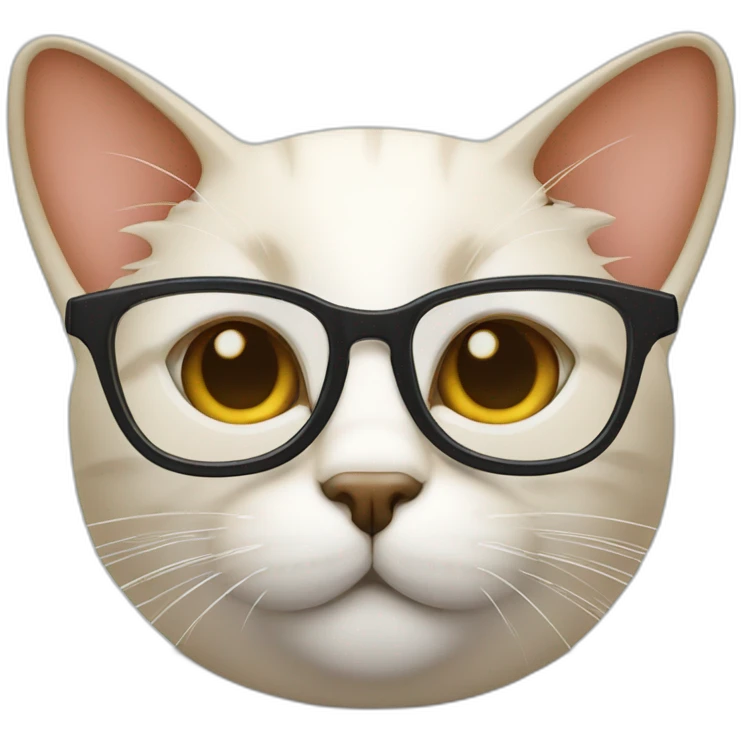 Un chat avec des lunettes de soleil emoji
