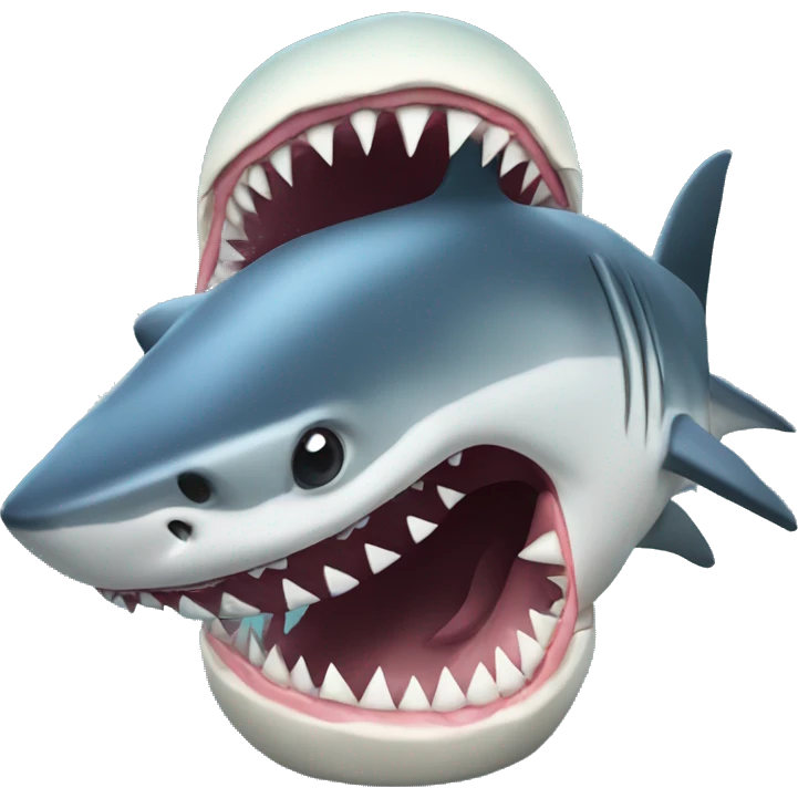 Shark eating emoji