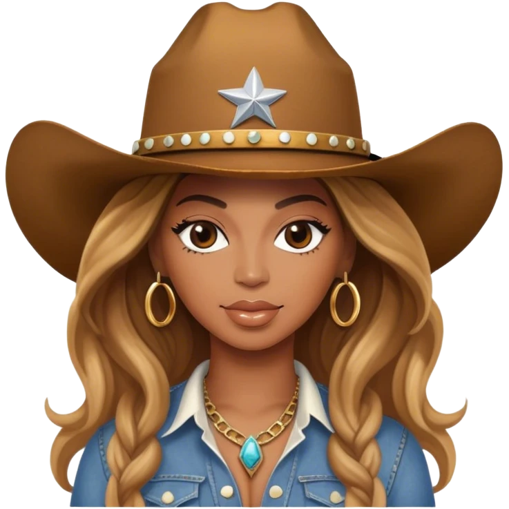 beyoncé in a cowboy hat emoji