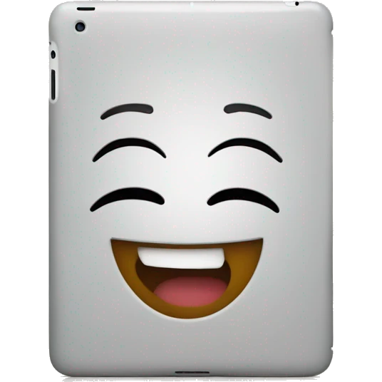 Happy and iPad  emoji