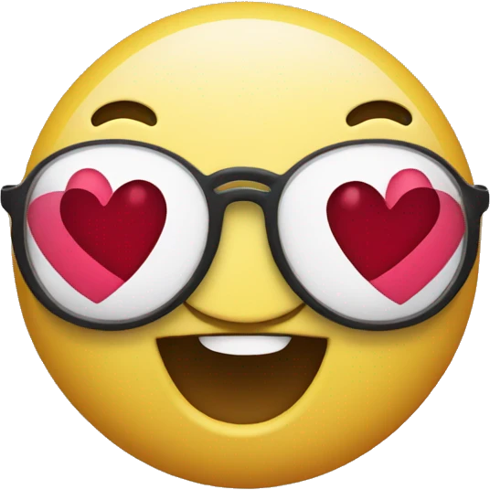 Smiley face with heart glasses  emoji