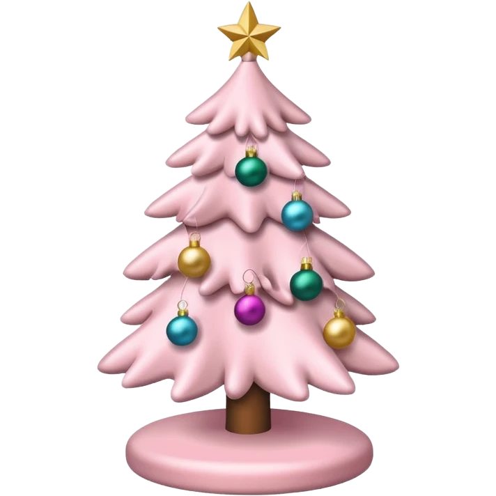 Light pink Christmas tree  emoji