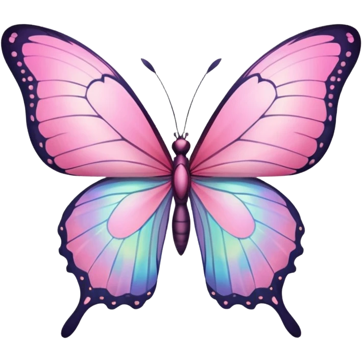Pink butterfly emoji