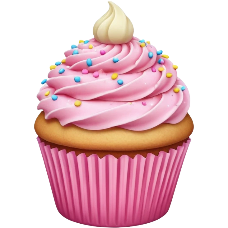 Cupcake with pink icing emoji