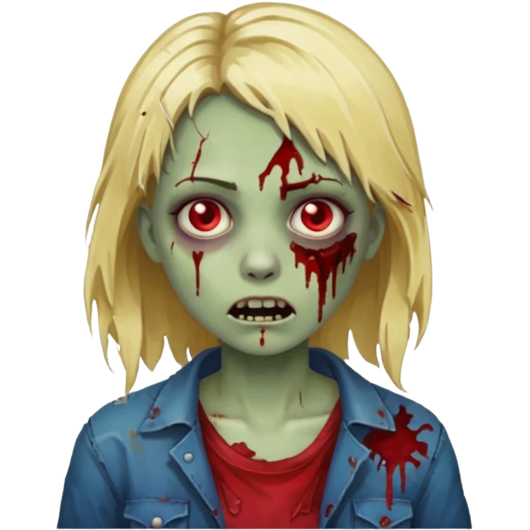 girl zombie with blonde hair emoji