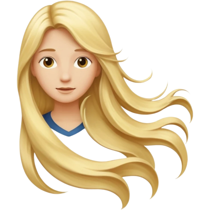 really long blonde hair emoji