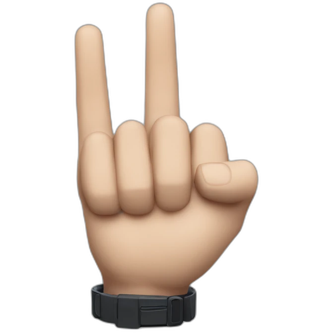 batman showing finger next to idex finger emoji