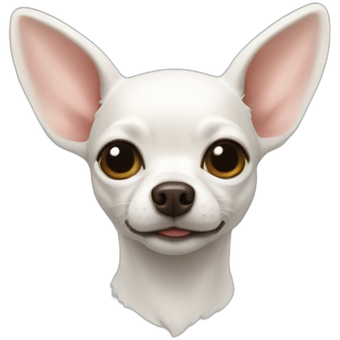 White deer head chihuahua emoji