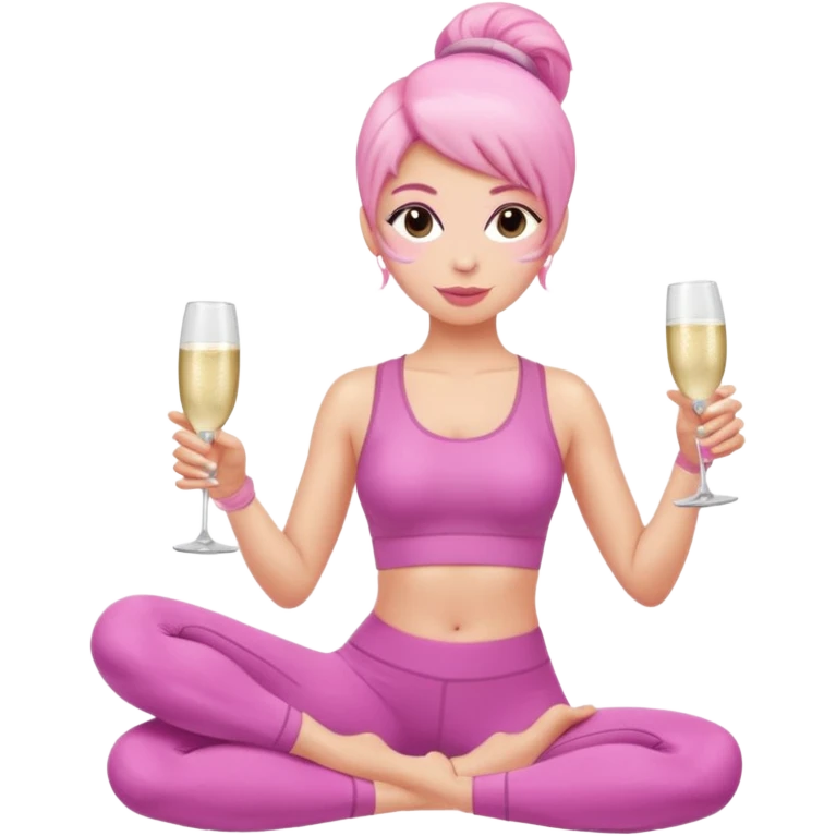 pink pilates prosecco emoji