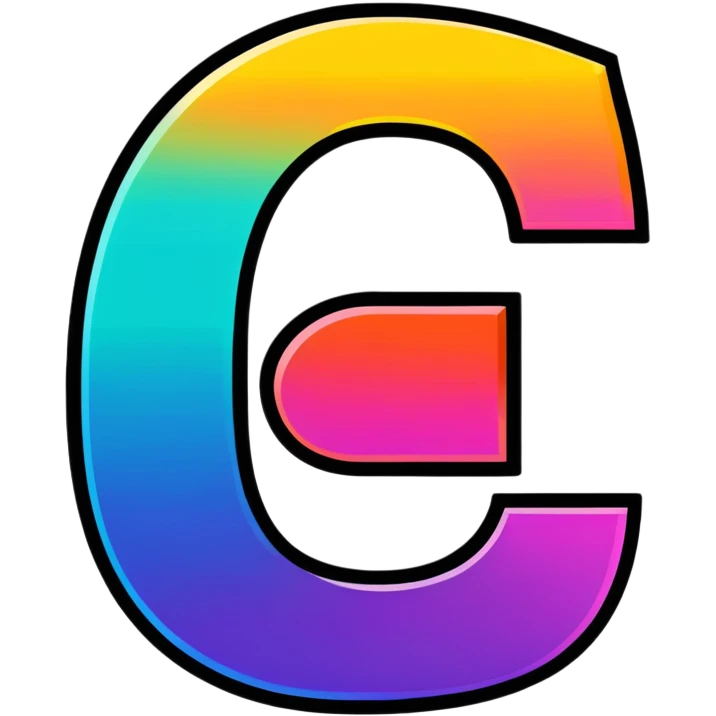 Colorful Gradient Alphabetical Letter “C” emoji