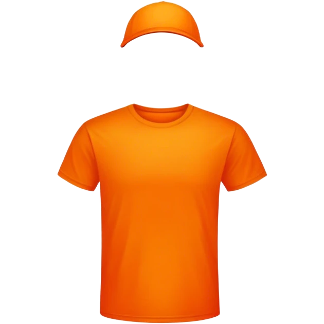 Remera color naranja emoji