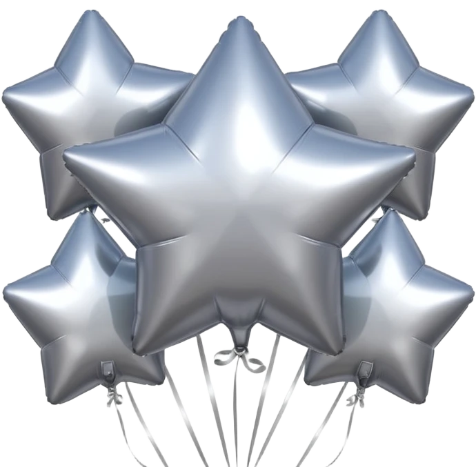 Silver Star balloons emoji