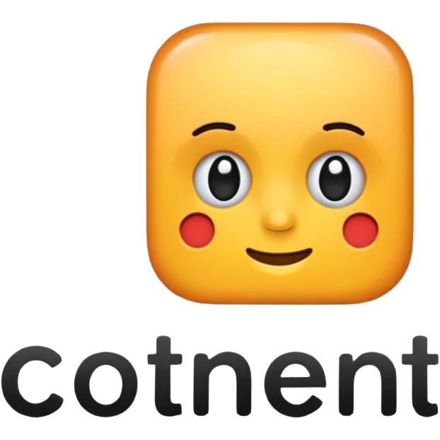 the text CONTENT emoji