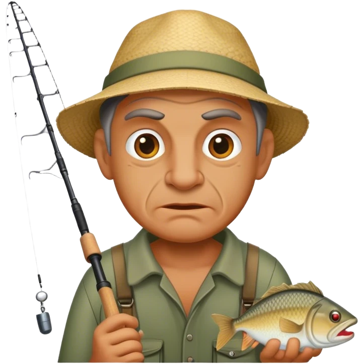 ugly man fishing emoji