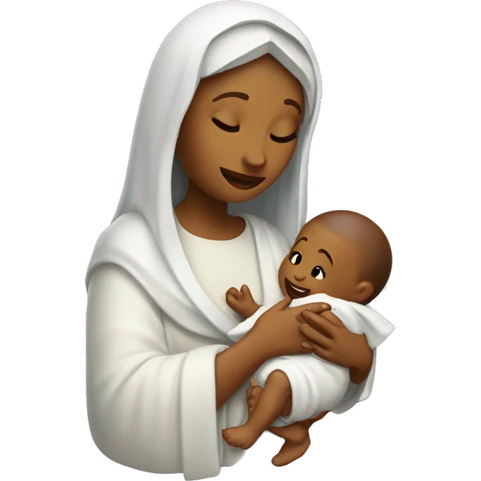holy Mary with baby Jesus emoji