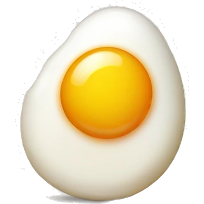 A winking fried egg yolk emoji