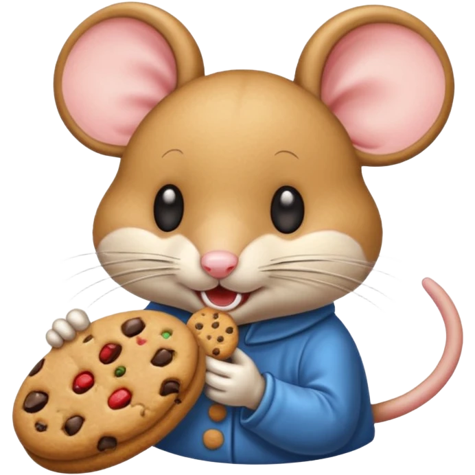 mouse eating cookie emoji