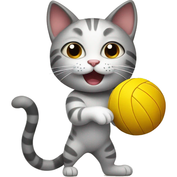 cat playing volleyball emoji