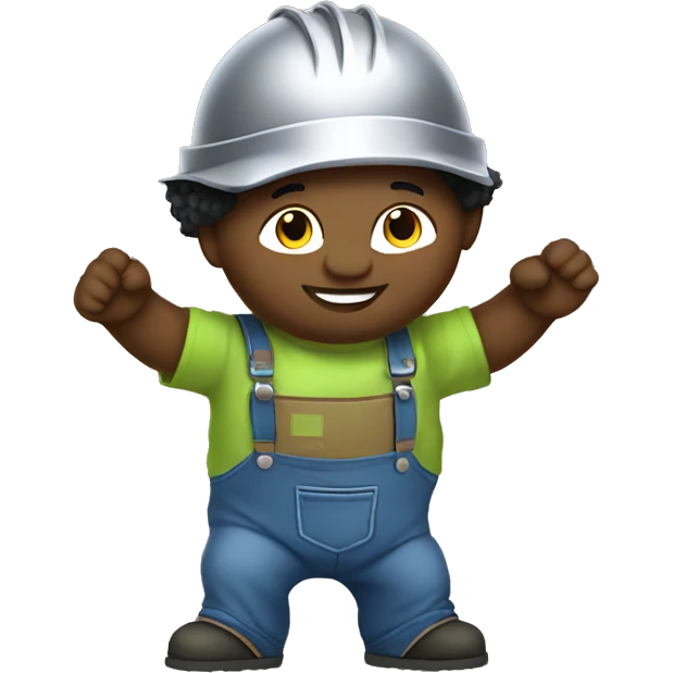 Welder doing cabbage patch dance emoji