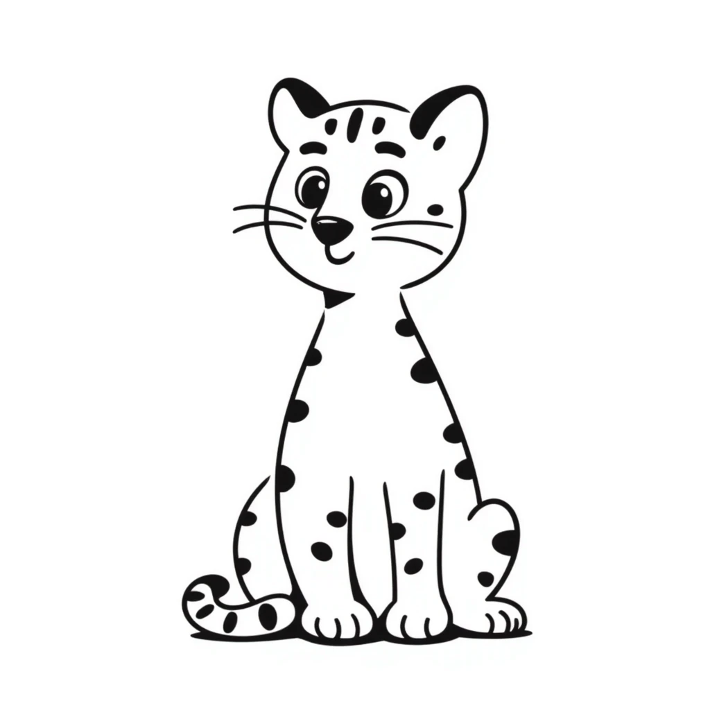 Leopard cat with distinctive spotted pattern emoji