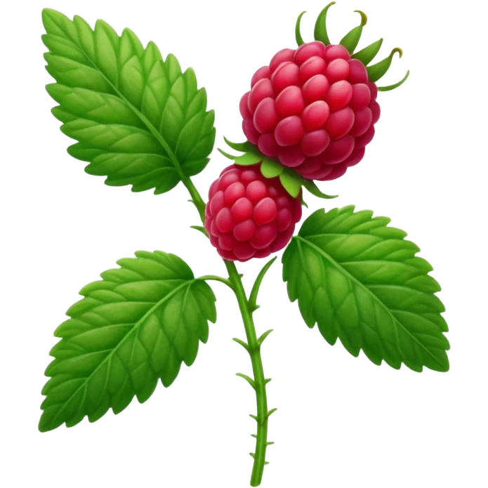 Single raspberry stem emoji