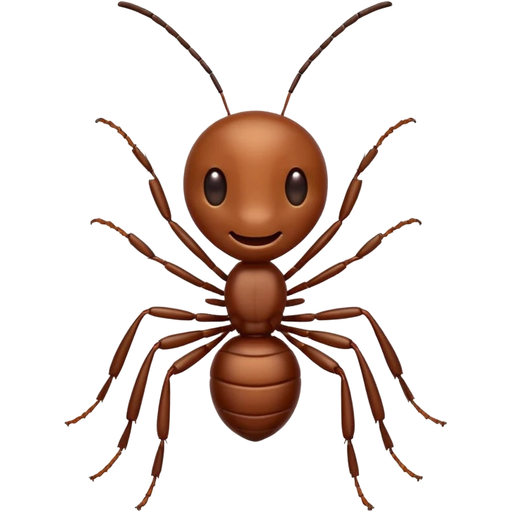 Ant with smug smile emoji