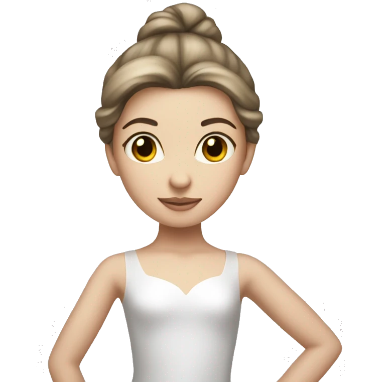 Pale, light brunette ballerina emoji