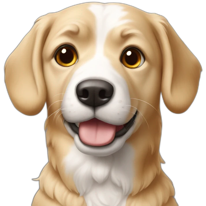 Chat a côté d'un chien emoji