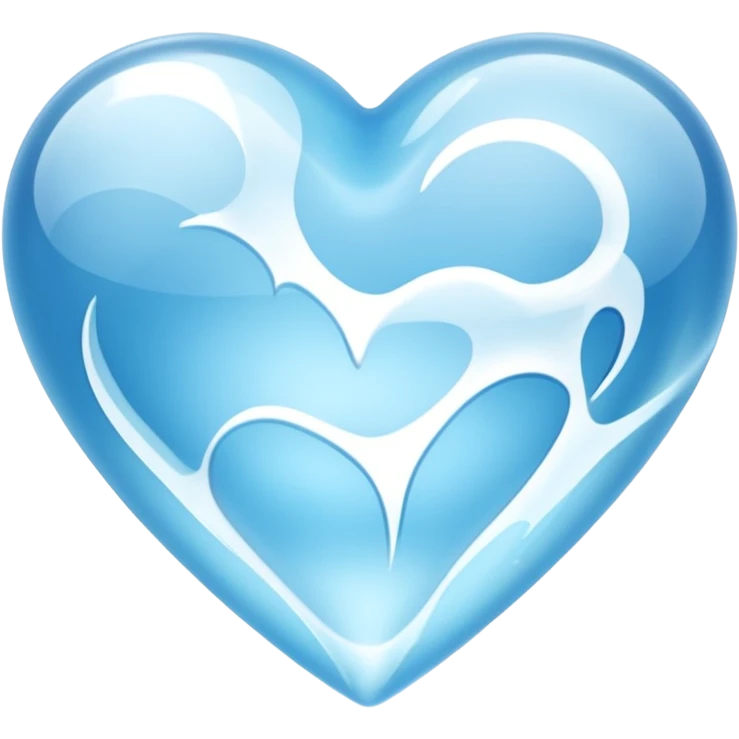 ice heart like ice cube emoji