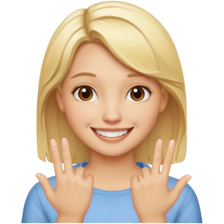 fingermouthing el gesto que es tan viral ahora en tik tok que le haga una chica rubia emoji